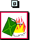 Type B fire - flammable liquids  burning