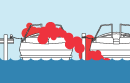 exhaust from another vessel blowing onto your vessel